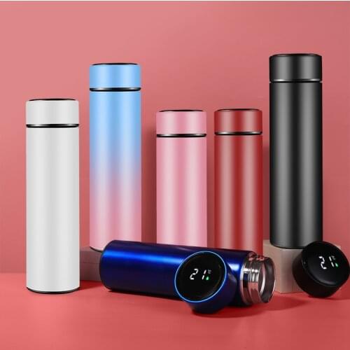 500ML Temperature LED Display Thermos Bottle Vacuum Flasks Stainless Steel Travel Coffee Mug Tea Mug Thermo Bottles