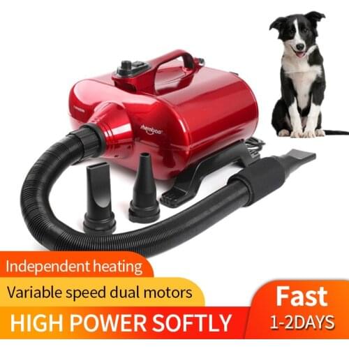 3000W Water Blower Dog Double Motor Pet Hair Dog Cat Grooming Blower Wind Small Wall Mounted Holder Rack Support