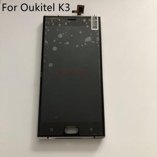 Used LCD Display Screen + Touch Screen + Frame For Oukitel K3 MT6750T Octa Core 5.5 inch FHD 1920x1080 + Tracking Number