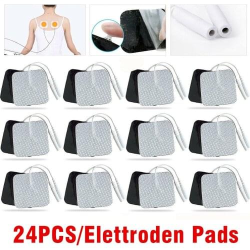 24pcs 5x5cm Muscle Stimulator Electrode Pads Non-woven Fabric Self Adhesive Replacement Pads