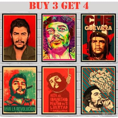 36 Designs Che Guevara Kraft paper Poster Artwork Painting Fancy Wall Sticker 42X30cm