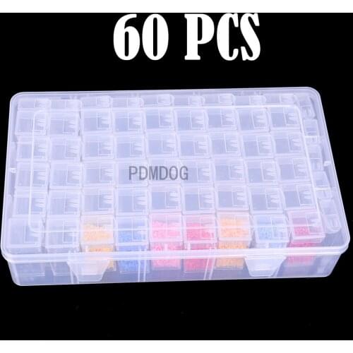 60 box mix and match Of Diamond Painting Accessories Tools Plastic Storage Box Separate Bottles In Bulk Or Set 60 Bottle