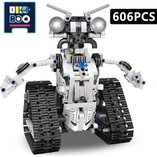 UKBOO 606PCS RC Robot Technical Building Blocks Set Construction Bricks Creative Remote Control Intelligent Toys For Children