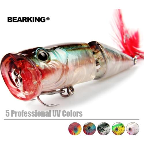 Bearking hot model 5pcs popper 7cm 11g Hard Fishing Lure Crank Bait Topwater Lake River Fishing Wobblers Carp Fishing Baits