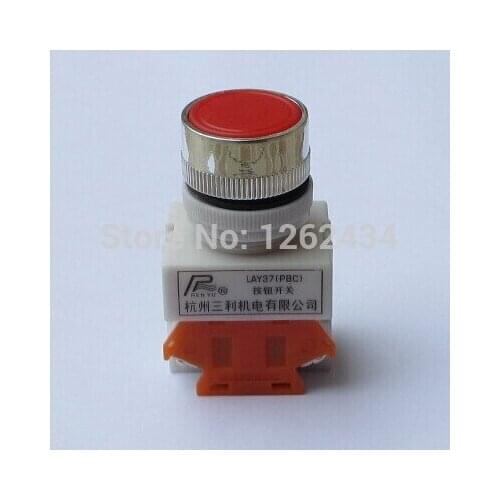 Free shipping .Button switch automatic reset LAY37-11(1NO 1NC)