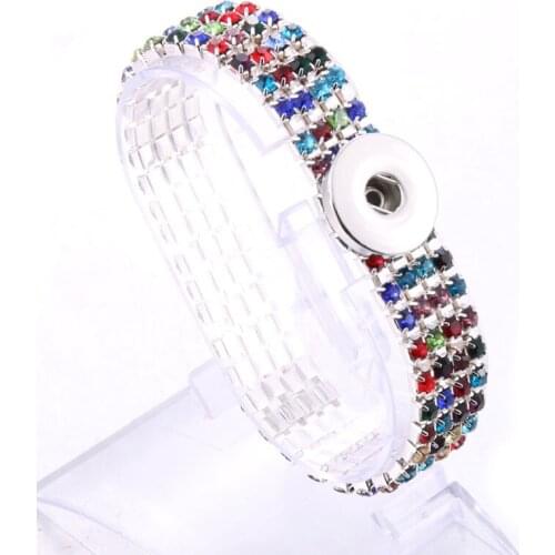 New Snap Jewelry elastic adjustable style Snap Button Bracelet for Women girls Charms Bracelet fit 18mm Snap Button Jewelry