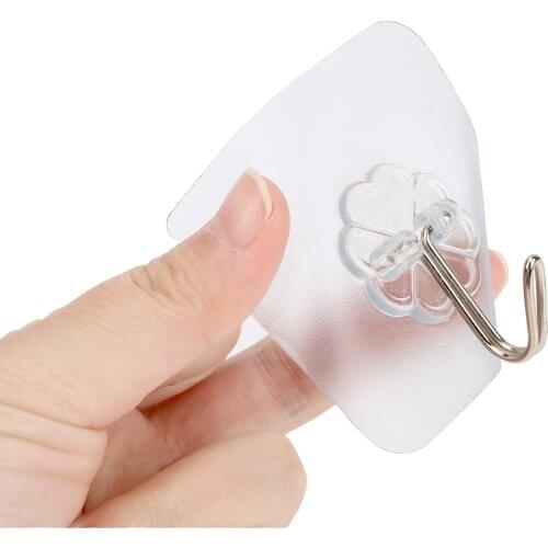 Key Holder Storage Hangers Hanging Stuff Strong Adhesive Hanger Wall Hooks Transparent Suction Cup For Kitchen Bathroom
