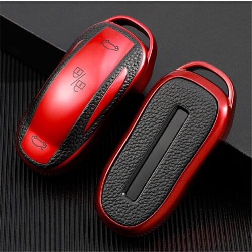 Car Key Case Protector Cover For Tesla Model S Model 3 Model X Auto Key Holder Shell Accessory Car Styling Fashion Gift For Key