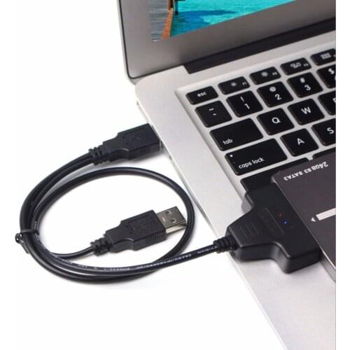 Double USB 2.0 to SATA Hard Drive Adapter Cable for 2.5 inch SATA HDD / SSD