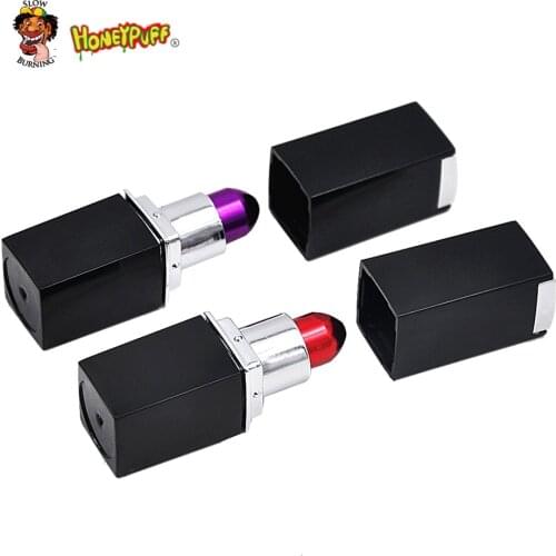 Honeypuff Lipstick Design Metal Pipes Herb Pipes Creative Disguise Pipe 72MM Long Pipes