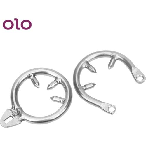 OLO Penis Lock Time Delay Cock Cage Accessories Parts Penis Ring Cock Ring Male Chastity Device Stainless Steel Sex Toys for Men
