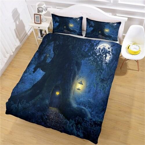 Bedding Set Quilt Cover Household Fairy Tale Tree Childrens Bedroom Bed Large Size Bedspread Design Pillow Case Customization