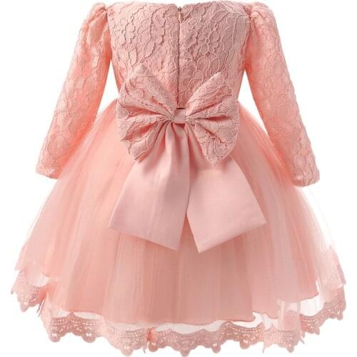 Infant Lace Christening Gowns Dress For Litlte Girl Toddler Girl Baptism Dress Baby Girl 1 Year Birthday Outfits Kids Party Wear