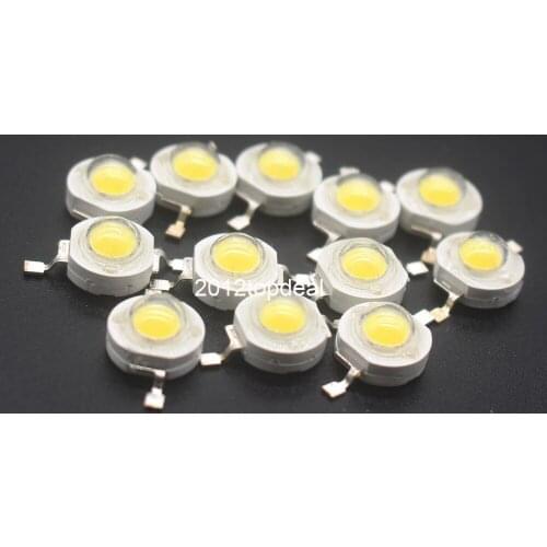 Lot 10 20 50 100pcs1W 3W Cool/Pure White Warm White Cold White 200~260LM LED Emitter Light Lamp 3000k 4500k 10000k 20000k 30000k
