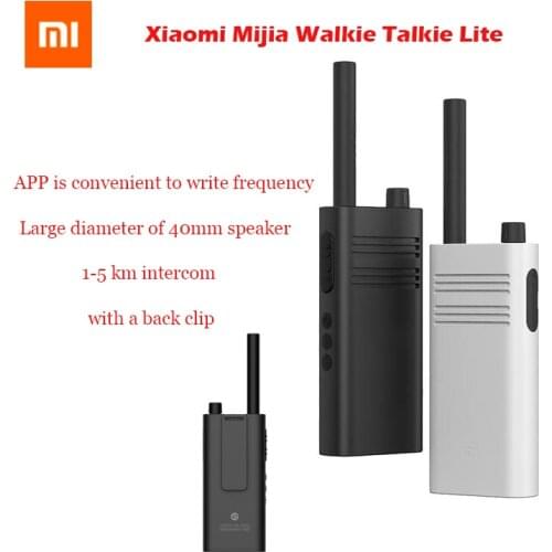 NEW Original XIAOMI MIJIA Walkie Talkie Lite Civil 5 Km Intercom Outdoor Handheld Mini Radio Talkie Walkie Work For Mi home app