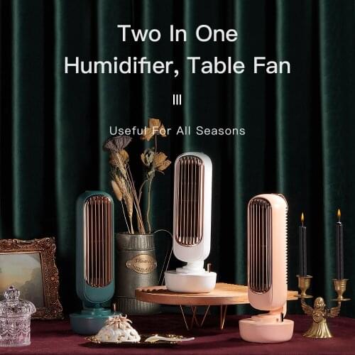 2021 New USB Water Spray Fan with Humidifier Portable Air Conditioning Desktop Mist Air Cooler for Home Study Table Fan