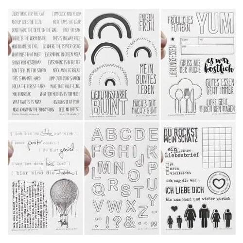 German Words Transparent Clear Silicone Stamp/Seal for DIY scrapbook/photo album Decorative clear stamp ST0902