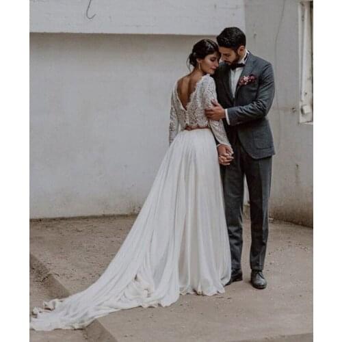 Shwaepepty Chiffon Wedding Dresses