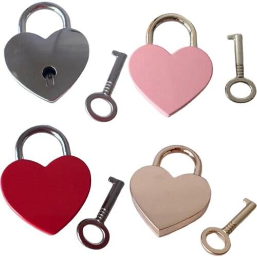 New Medium Color Zinc Alloy Heart-Shaped Lock Scenic Wishing Accessories Diy Decoration Wedding Decoration