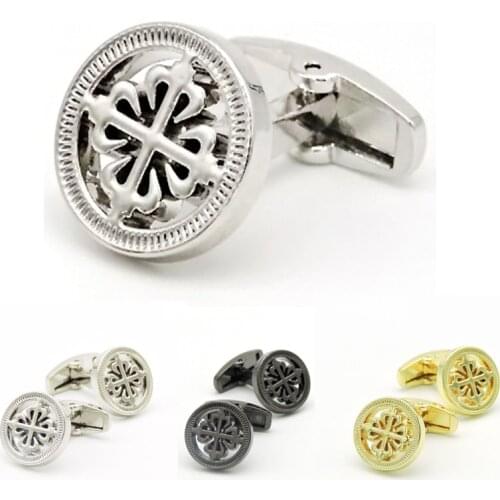 High Quality French Shirt Cufflinks Classic Mens Cuff Button Gold Silvery Black Colour Clothing Accessories Suit Gift Jewelry