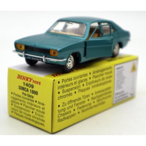 1:43 Atlas Dinky Toys 1409 SIMCA 1800 Pre-Serie Diecast models car Auto Car Gift Collection