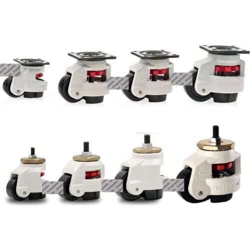 1Piece Leveling Caster Castor Retractable Feet Pad Industrial Machine Equipment Swivel Caster Thread Bolt Flat Plate Mounting