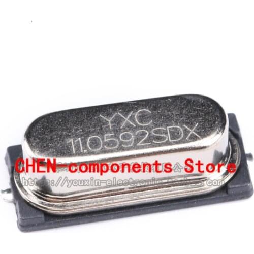 10pcs SMD passive crystal oscillator HC-49SMD 11.0592MHz 20ppm 20PF X49SM110592MSD2SC