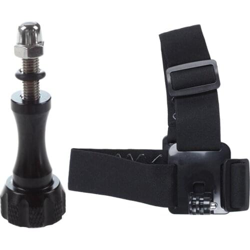 1x Action Camera Head Strap Mount for Go Pro SJ5000 Sport Camera & 3X Aluminium Alloy Knob Thumb Screw for Gopro