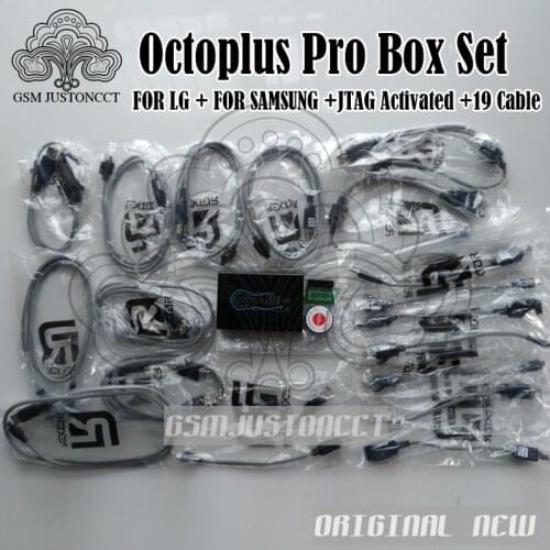Newest versions Octoplus Pro Box with 19 cables work for Samsung and for LG+Medua JTAG Activation mobile phone adapters