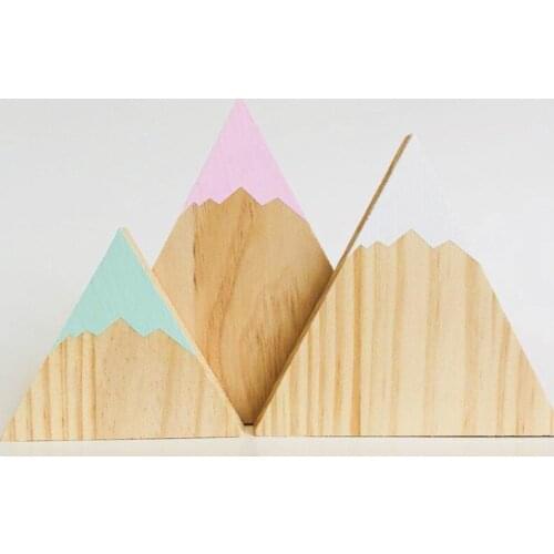 3 Pcs/set Nordic Style Wall Hanging Decor Bedroom Craft DIY Hanging Snow Mountain Shape Ornaments Decorations Gift