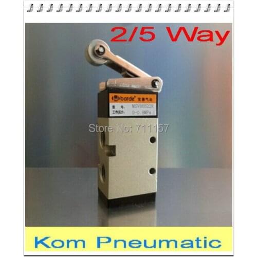 5pcs/lot Free Shipping 1/4" Airtac Type MSV 86522R Mechanical Valve Air Valves, 5 port 2 position Roller Type, MSV-86522R