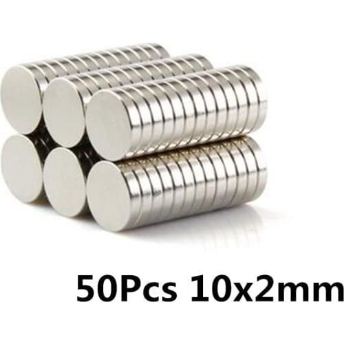 50Pcs 10mm x 2mm Strong Round Cylinder Magnets 10*2 Rare Earth Neodymium NEW 10X2mm Art Craft Connection