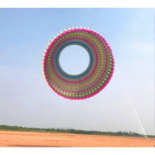 Free shipping high quality 10m large ring dragon kite flying rainbow kites adult kite festival display kite factory outdoor toys
