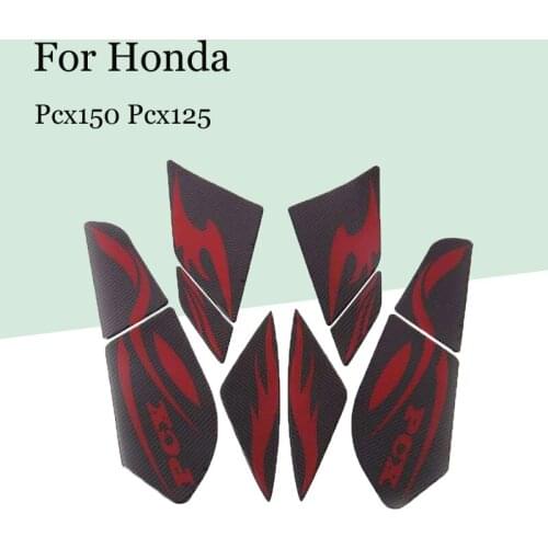 Suitable for Honda Pcx150 Fuel Tank Side Stickers Pcx125 Stickers Body Screen Protector Carbon Fiber Pattern Stickers