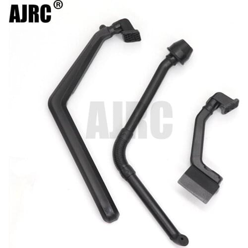Black ABS plastic exhaust pipe snorkeling wading pipe for 1/10 RC Crawler Car Traxxas TRX-4 Defender d90 scx10 90046 Accessories