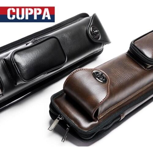 Cuppa High Quality 6 Holes Pool Cues Case Black Brown Color China 2017