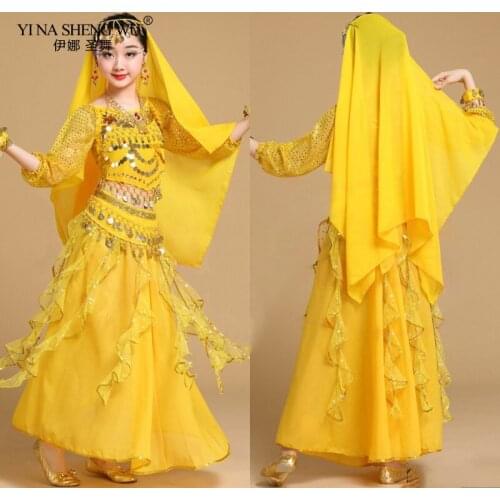 Dancewear Children Belly Dance Costumes for Girls Egypt Bollywood Dancing Costume Dance Performance Clothing Professional Indian