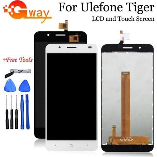 FSTGWAY For Ulefone Tiger LCD Display+Touch Screen Digitizer Assembly for Ulefone Tiger LCD Glass Panel Sensor Spare Parts+Tools