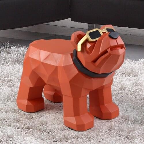 [Home Decor ]Nordic Style Cool Dog Changing Shoes Stool Porch Living Room Floor Decoration Creative Shelf Resin Animal Decor