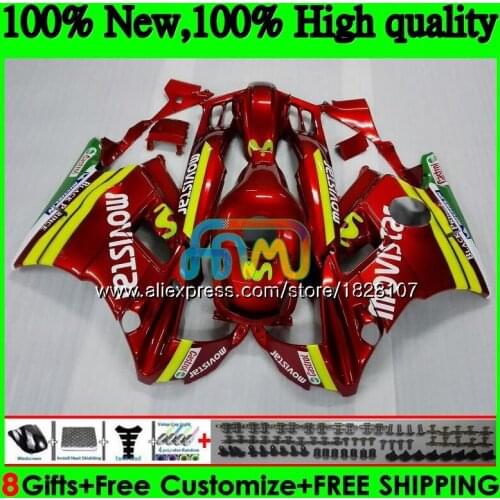 Body +Tank For HONDA CBR 600F3 600 F3 FS CBR600FS 3BS.18 CBR600 F3 CBR600F3 1995 1996 1997 Movistar red 1998 95 96 97 98 Fairing