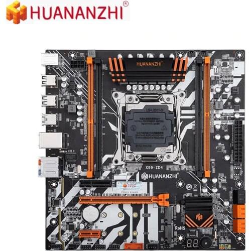 HUANANZHI X99-ZD4 Motherboard Supports Intel X99 LGA 2011-3 All Series DDR4 RECC M.2 PCI-E NVME NGFF M-ATX 10-layer PCB Material