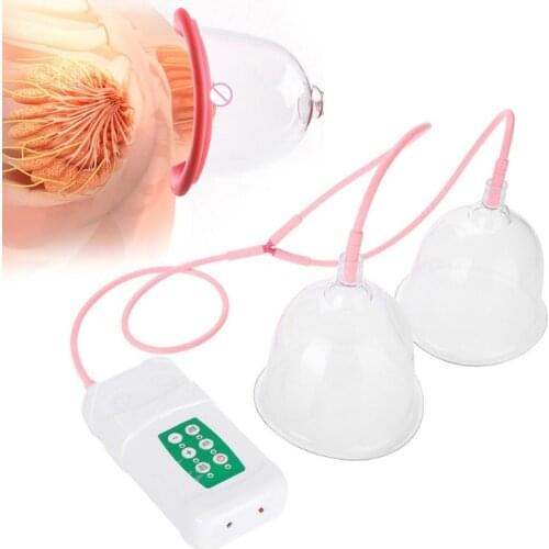 USB Charging Powerful Vacuum Breast Enlargement Machine Electric Breast Massager Double Cup Pump Suction Butt Lift MassageDevice