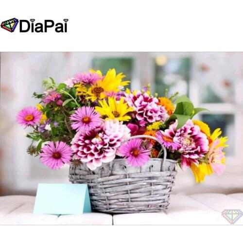 DIAPAI 5D DIY Diamond Painting 100% Full Square/Round Drill "Flower basket" Diamond Embroidery Cross Stitch 3D Decor A22631