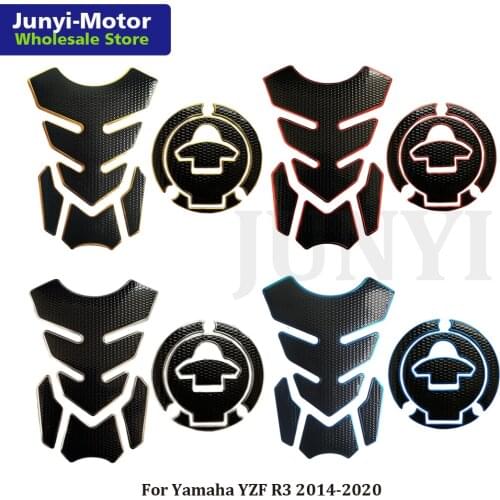 Fuel Tank Pad Gas Cap Cover Sticker For Yamaha YZF R3 YZFR3 2014 2015 2016 2017 2018 2019 2020 Motorcycle Accessories Decal