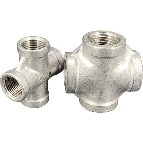 Stainless steel four-way internal thread internal thread cross four-way DN 15 / dN 25 plumbing pipe fittings
