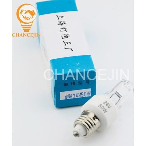 New surgery shadowless lamp bulb 24v 50w E11 screw ceramic lamp base halogen lamp