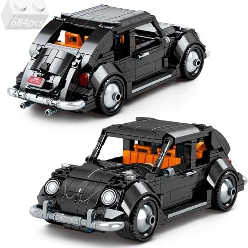 NEW City High-tech Racing Car Beetles Model Building Blocks Kit Bricks MOC Supercar Classic Vehicle Kids Toys For Children Gifts