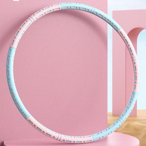 6 Parts Detachable Stainless Steel Sport Hoop Women Aro Fitness Training Gym At Home Massage Waist Ring Weights Loss Yoga Circle