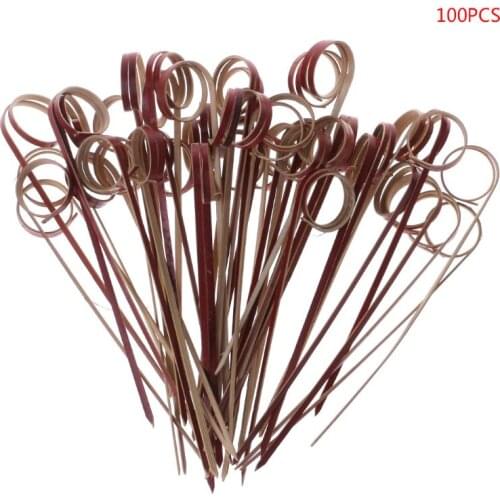 100Pcs Fingers Disposable Bamboo Fruit Dessert Picks Fork Sign Cocktail Sticks Toothpicks Wedding Party Drink Decor