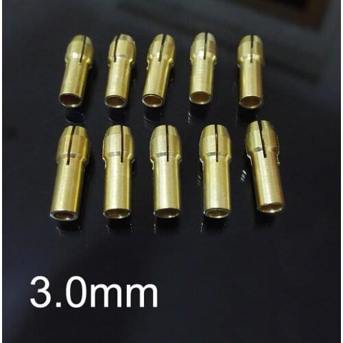 20PCS 3.0mm Mini Drill Brass Collet Chuck Adapter Micro Collet Chuck Dremel Rotary Tool DIY Accessories For Woodworking